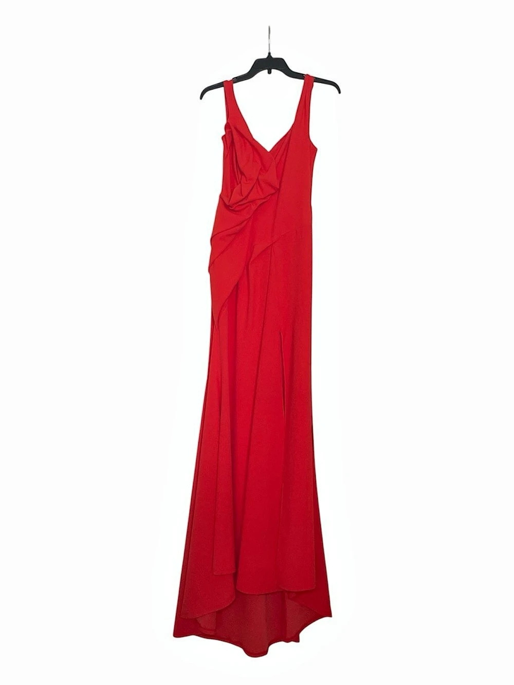 ASOS DESIGN Red Twist-Front Maxi Gown with High Slit Size 8 NWT